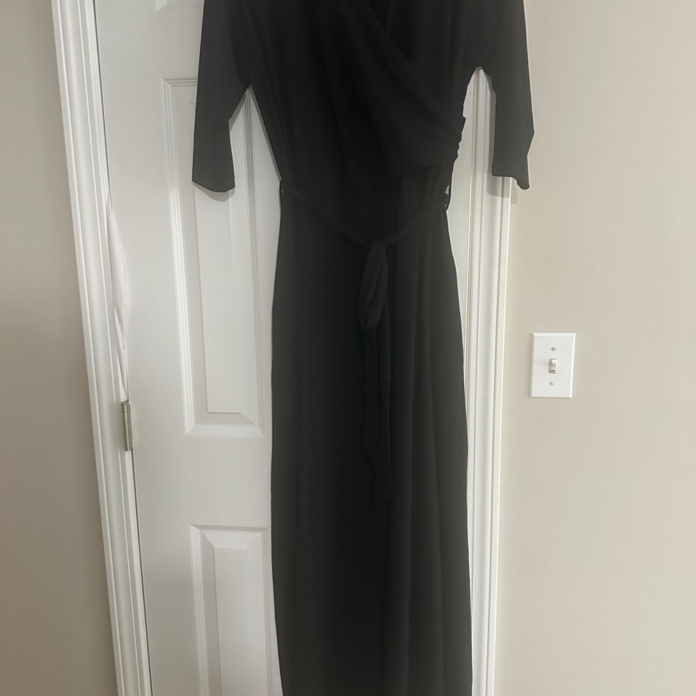 Elegant Black Wrap Dress